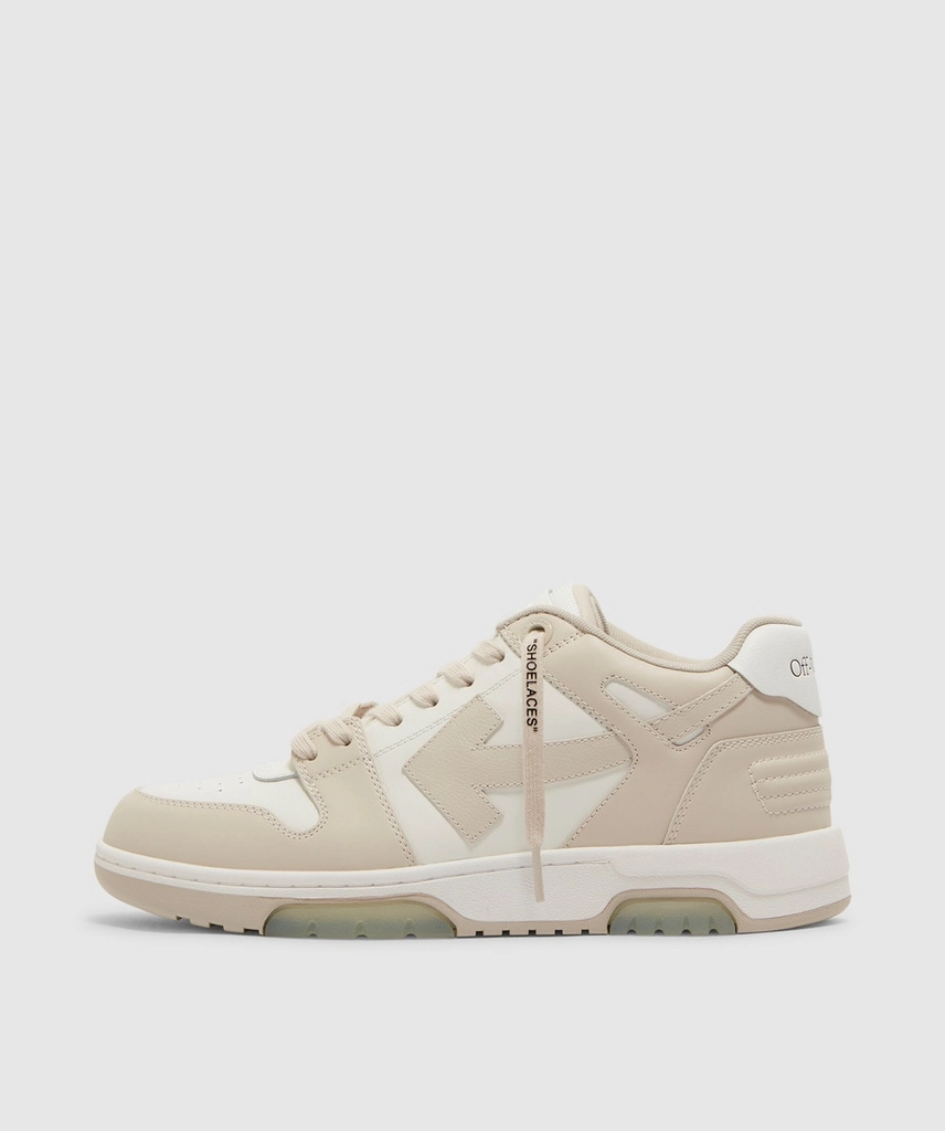 Off White Out Of Office Leather Sneaker ( White Beige - 40) - Size 40